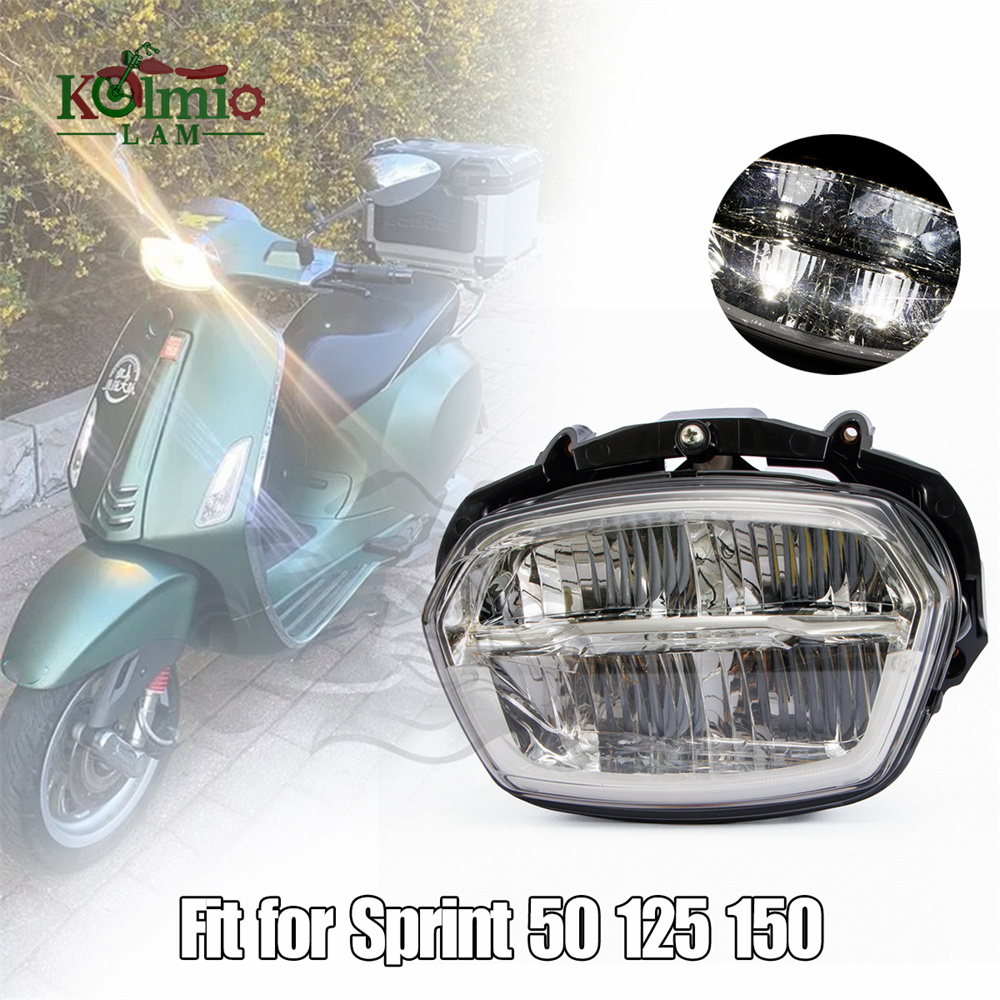 Model Kit Vespa - مصباح أمامي LED للدراجة النارية مناسب