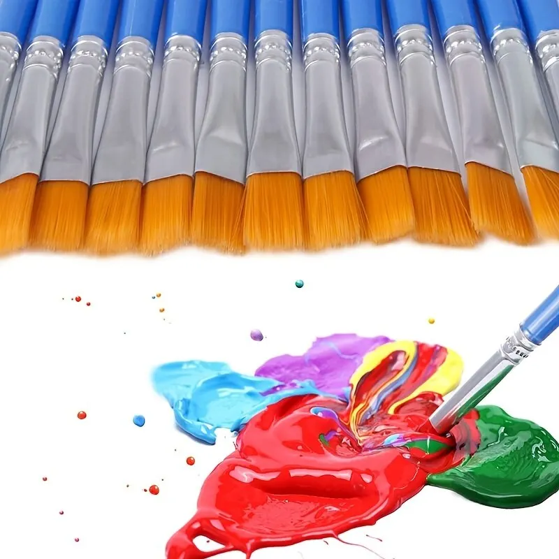 فرش طلاء نايلون مسطحة بمقبض بل - مراجعة Plastic Model Paint وسعره